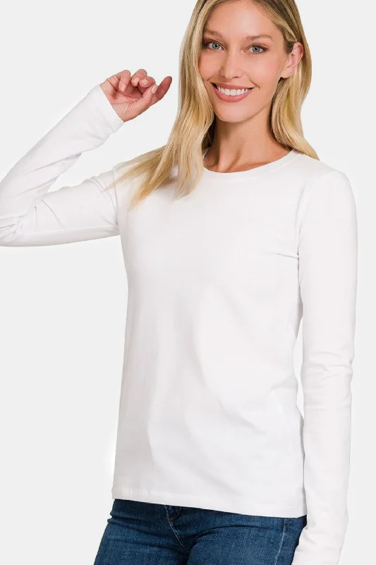 Round Neck Long Sleeve Top