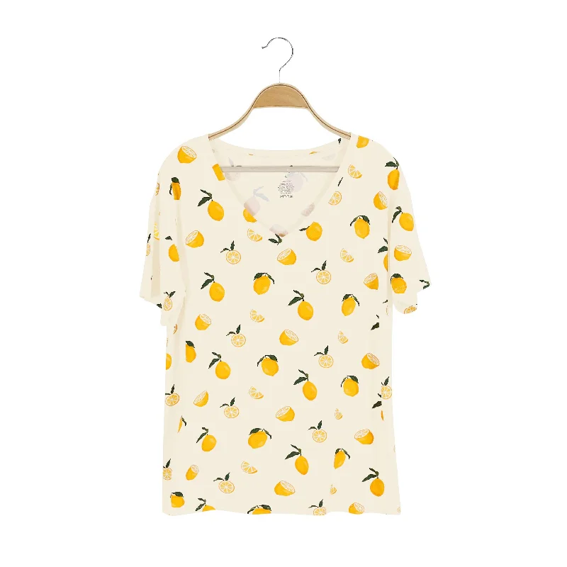 Women’s Relaxed Fit V-Neck in Lemon