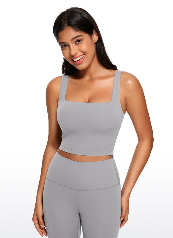 Butterluxe Square Neck Build-in Bra Tanks