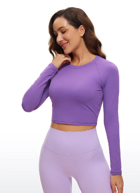 Brushed Long Sleeve Cropped High Neck