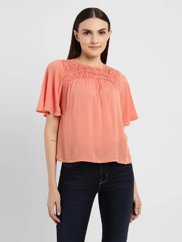 Women's Solid Round Neck Top