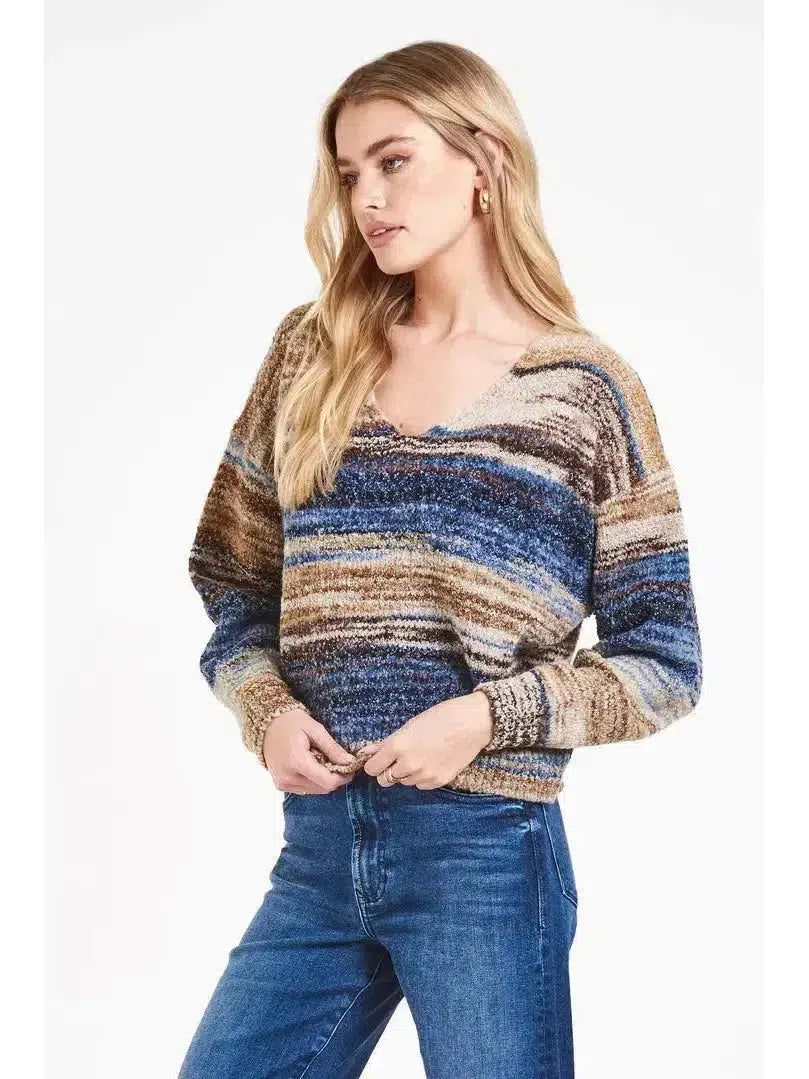 Dear John Lexi Frost Walnut Drop Shoulder Sweater