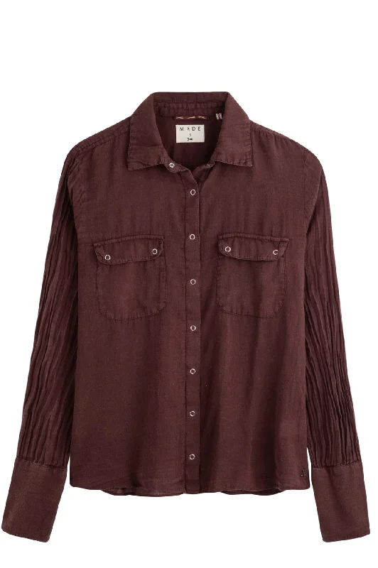 Dark Plum  Classic Gauze Shirt