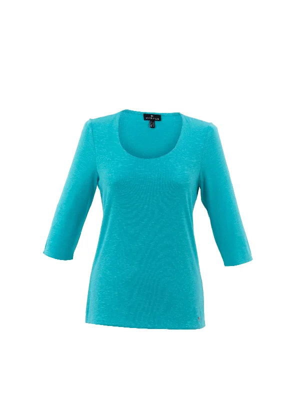 Aqua 3/4 Sleeve Top