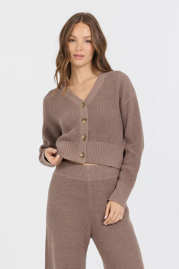 Waffle Knit Cardigan