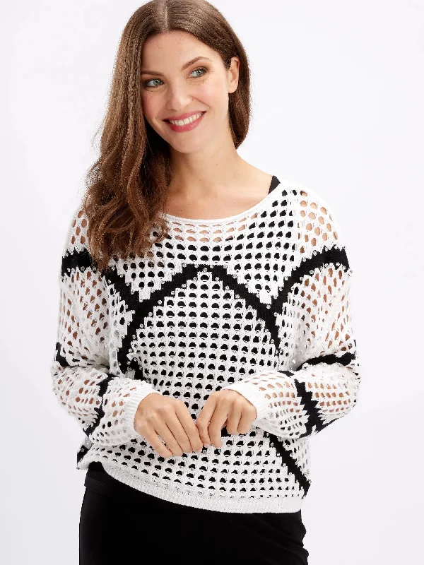 Printed Fishnet Top 246245U