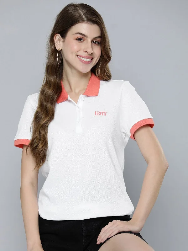 Women's Solid Polo T-shirt