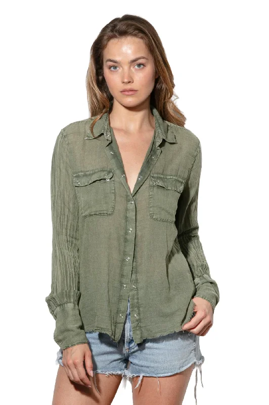 Olive  Classic Gauze Shirt