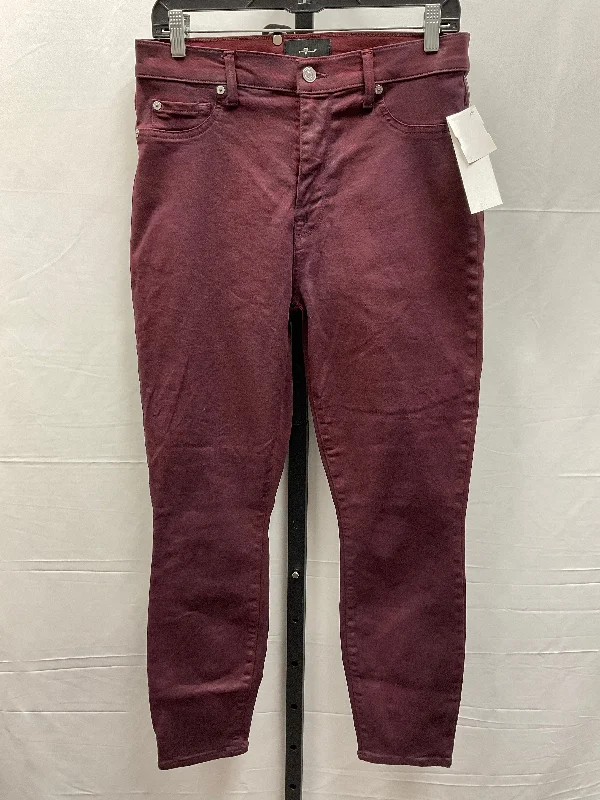 Jeans Skinny By 7 For All Mankind In Red, Size: 10