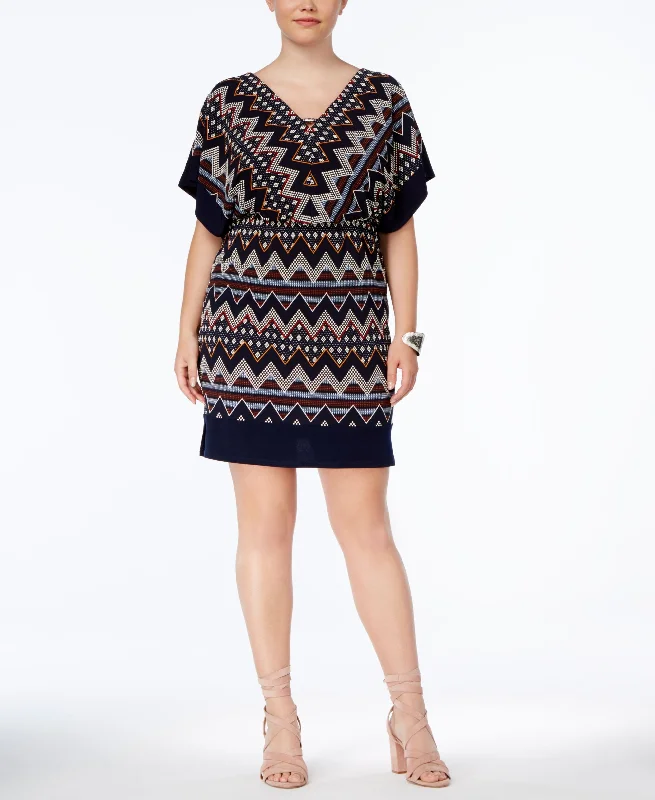 Sangria Plus Size Dolman Sleeve Sheath Dress