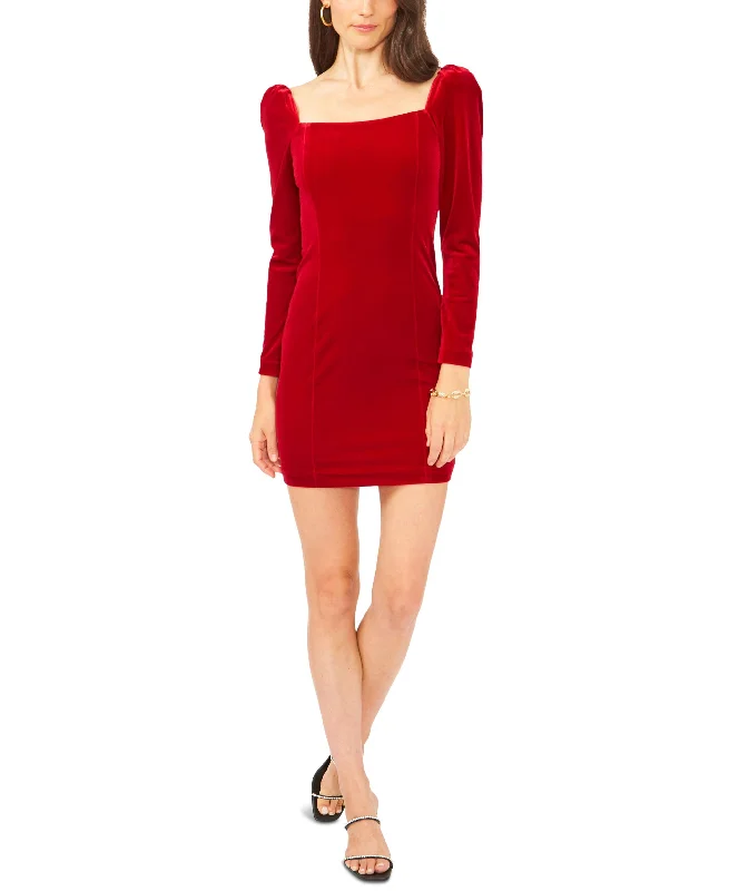 Women's Square-Neck Princess Seam Mini Dress