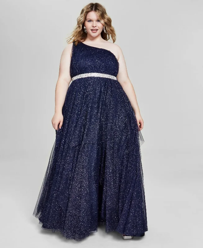 Trendy Plus Size One-Shoulder Gown