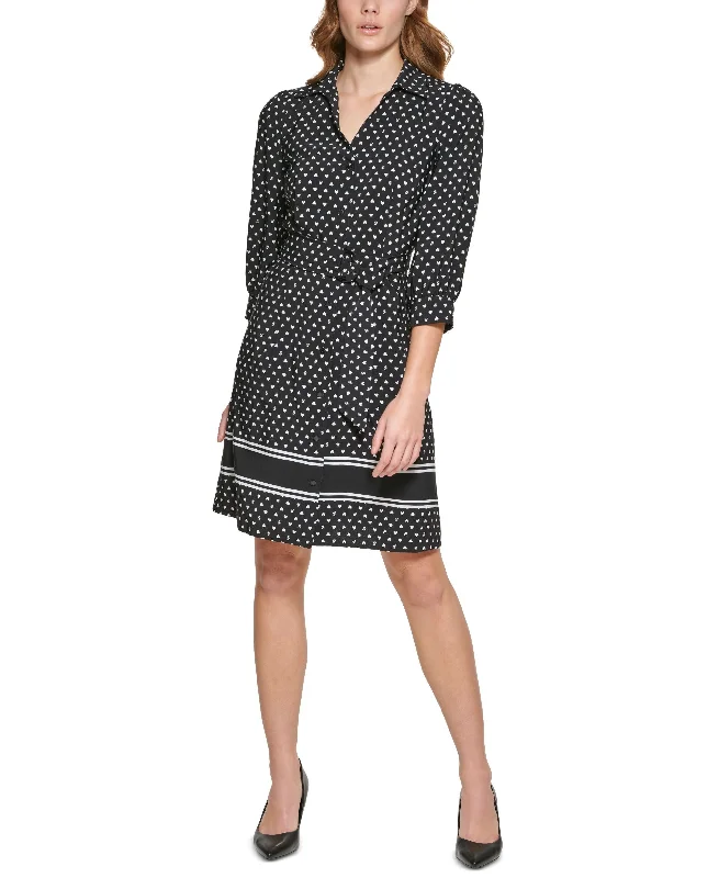 Karl Lagerfeld Paris Heart Print Shirtdress