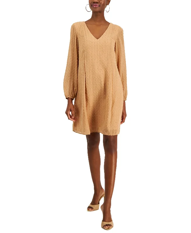 Women's Long-Sleeve Shift Dress