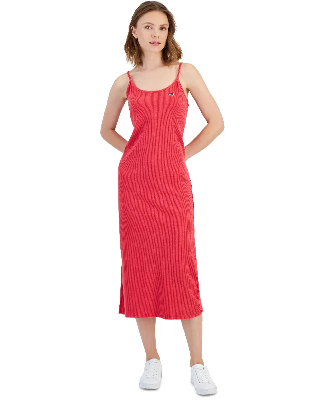 Women's Sleeveless Ribbed Midi Dress