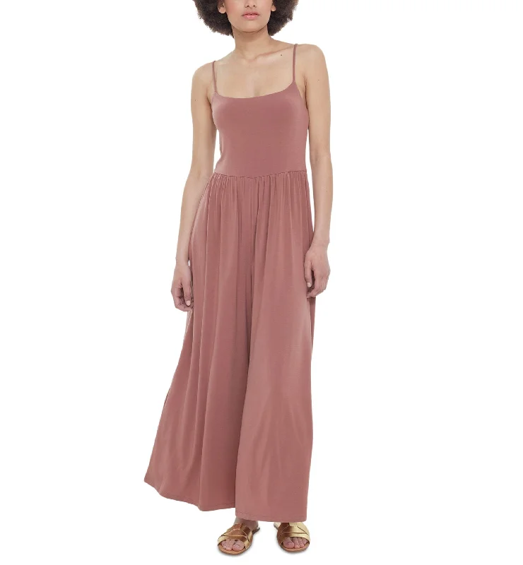 Women's Strappy Knit Wide-Leg Jumpsuit