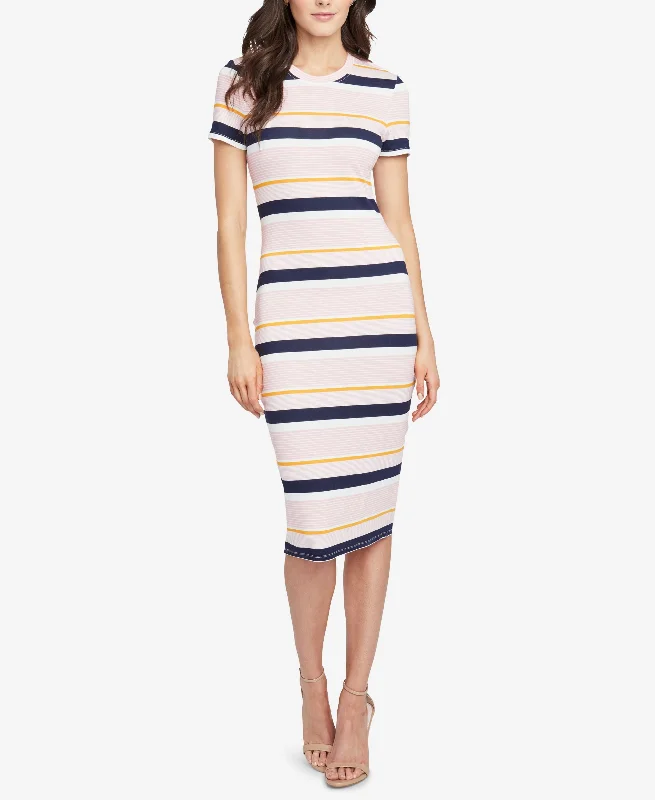 Rachel Rachel Roy Striped Ribbed T-Shirt Dress