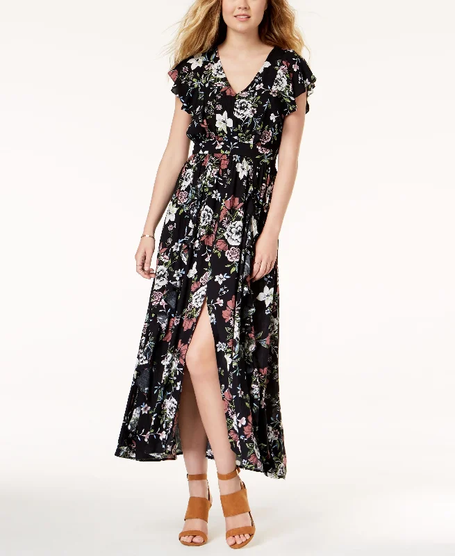 American Rag Juniors Printed Ruffled Maxi Dress