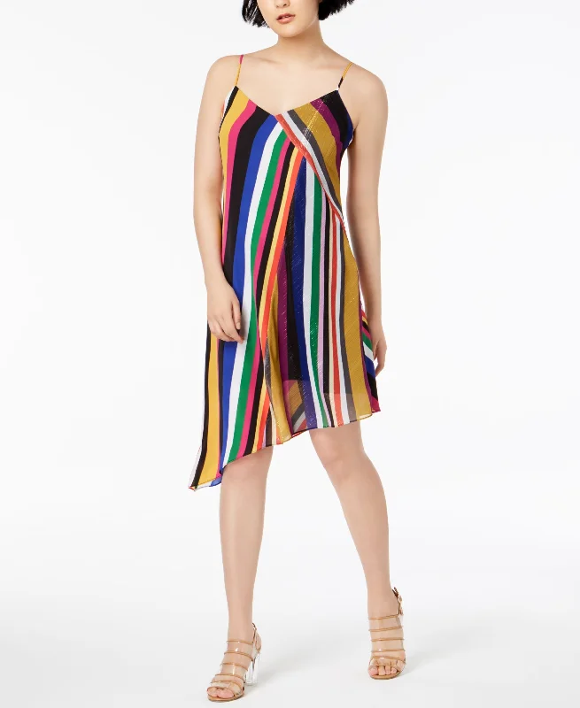 Striped Asymmetrical Dress