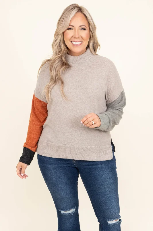 Star Of The Picture Sweater, Taupe