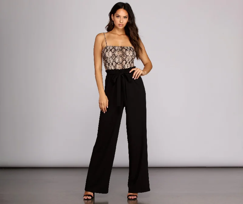 Sassy Snake Paper Bag Jumpsuit