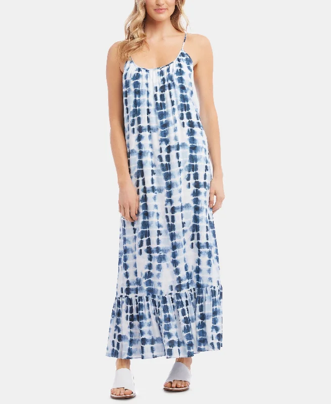 Karen Kane Tie Dyed Ruffle Hem Maxi Dress